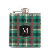 Flasques Motif Turquoise rustique avec Monogramme (Devant)