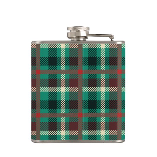 Flasques Motif Turquoise rustique avec Monogramme (Dos)