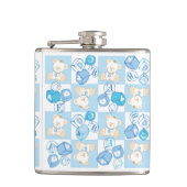 Flasques Motif vérifié d'ours de nounours (Devant)