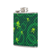 Flasques Motif vert d'Emo avec des cercles (Gauche)