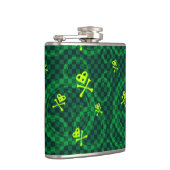 Flasques Motif vert d'Emo avec des cercles (Droite)
