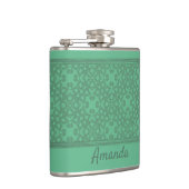 Flasques Motif vert menthe personnalisé (Droite)