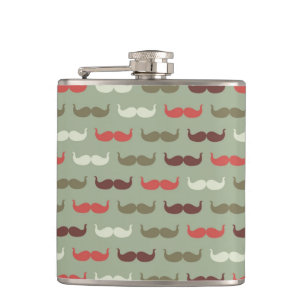 Flasques Motif vintage avec la moustache
