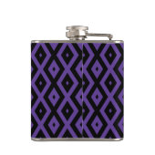 Flasques Motif violet et diamant noir (Dos)