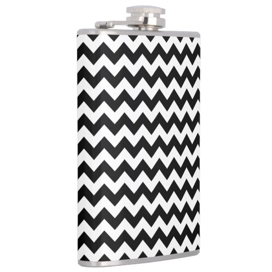 Flasques Motif Zigzag noir et blanc, Motif Chevron (Droite)