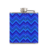 Flasques Motif zigzag rayures bleues (Dos)