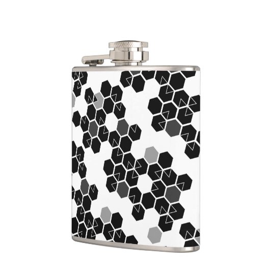 Flasques Motifs de données sur le hexadécimal noir (Gauche)