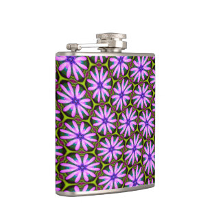 Flasques Motifs marguerite violet