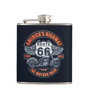 Flasques Moto et route 66