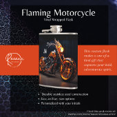 Flasques Moto flamme personnalisée Enveloppé de vinyle