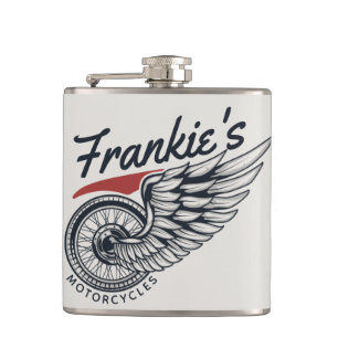 Flasques Motos personnalisées Flying Tire Biker Shop