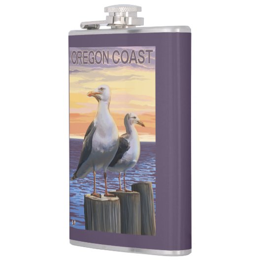 Flasques Mouettes de côte de l'Orégon (Gauche)