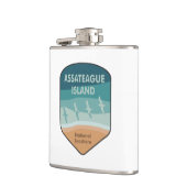 Flasques Mouettes du littoral national de l'île Assateague (Gauche)