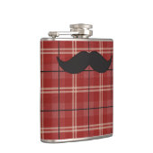 Flasques Moustache carreaux noir et rouge (Droite)