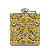 Flasques Moutarde Jaune et Oiseaux de la Marine, Papillons  (Dos)