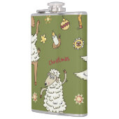 Flasques Moutons de Noël : Illustration Vintage animale. (Gauche)