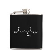 Flasques MSG Monosodium Glutamate Molecule Formule chimique (Devant)