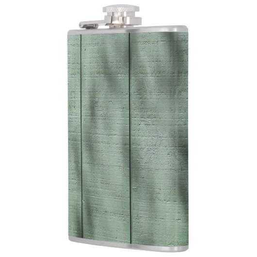 Flasques Mur en bois vert rustique avec les ombres (Gauche)