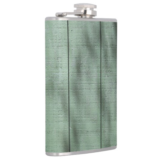 Flasques Mur en bois vert rustique avec les ombres (Droite)