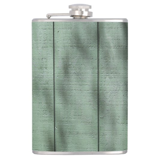 Flasques Mur en bois vert rustique avec les ombres (Devant)