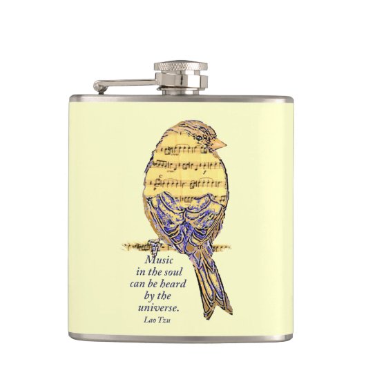 Flasques Musique dans l'âme Entendu note musicale Universe (Devant)