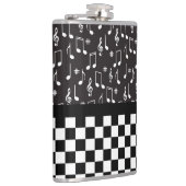 Flasques Musique et damier noir et blanc (Droite)