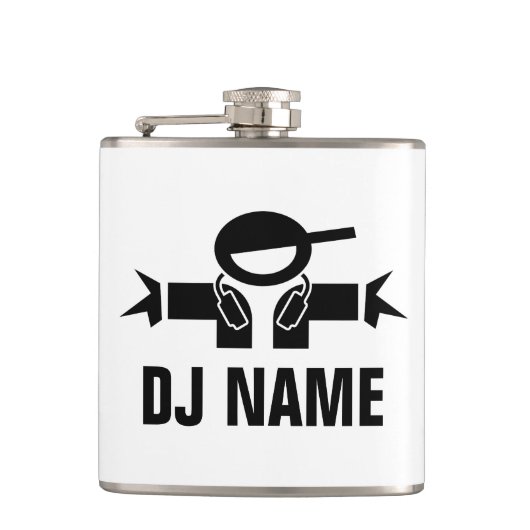 Flasques Musique personnalisée deejay hip flask cadeau pour (Devant)
