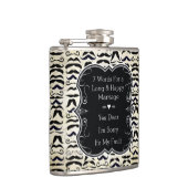 Flasques Mustache noir et brun Motif Hipster (Droite)