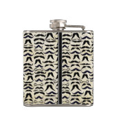 Flasques Mustache noir et brun Motif Hipster (Dos)