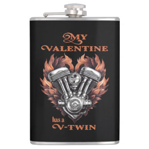 Flasques My Valentine has a V-Twin, style Biker