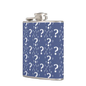 Flasques Mystère question marque énigme puzzle bleu (Gauche)