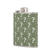 Flasques Mystère question marque énigme puzzle vert olive (Gauche)