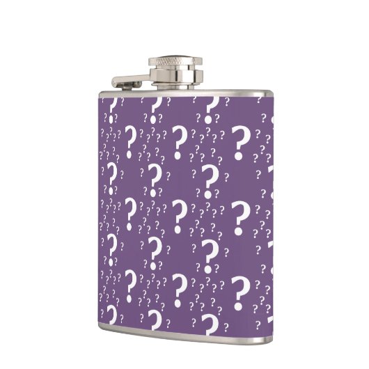 Flasques Mystère question marque énigme puzzle violet (Gauche)