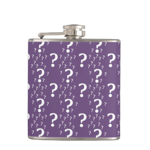 Flasques Mystère question marque énigme puzzle violet