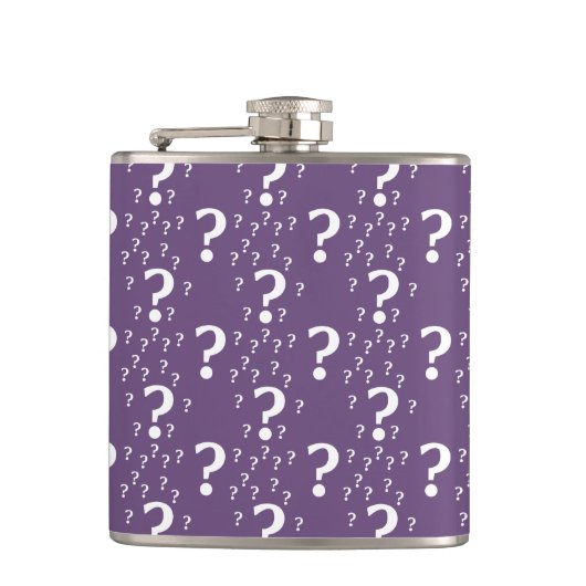 Flasques Mystère question marque énigme puzzle violet (Devant)