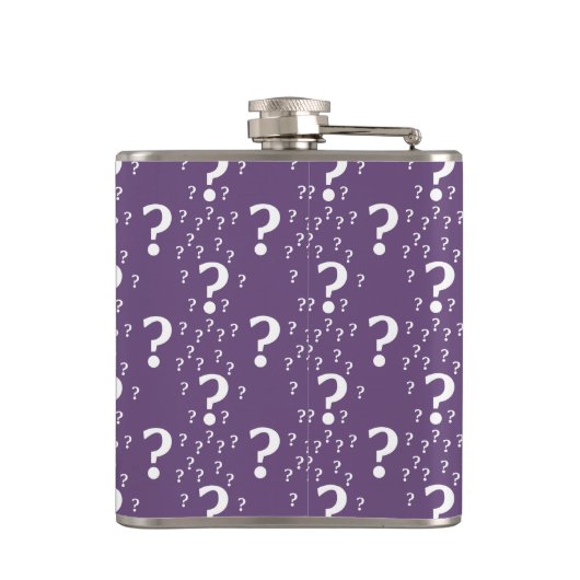Flasques Mystère question marque énigme puzzle violet (Dos)