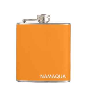 Flasques Namaqua orange nom de la couleur
