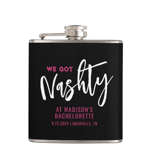 Flasques Nashville Bachelorette Faveur personnalisée (Devant)
