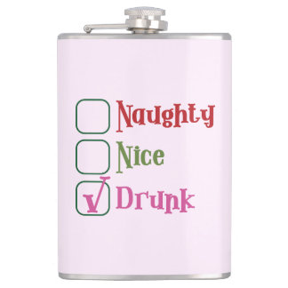 Flasques Naughty Nice Drunk Funny Holiday Christmas Mug