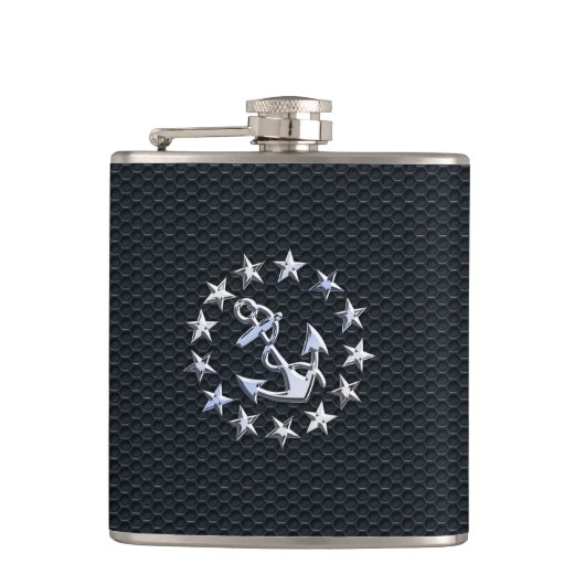 Flasques Nautique Yacht Drapeau Chrome Ensigne sur Grille I (Devant)