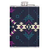 Flasques Navajo tribal foncé, géométrique vintage. (Dos)