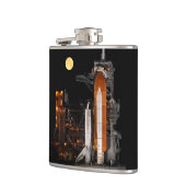 Flasques Navette spatiale Discovery et Lune (Gauche)