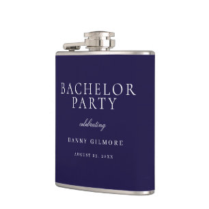 Flasques Navy Blue Classic Mens Bachelor Party Cadeau