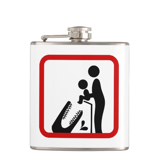 Flasques Ne pas nourrir le bébé au Zoo du Crocodile (Devant)