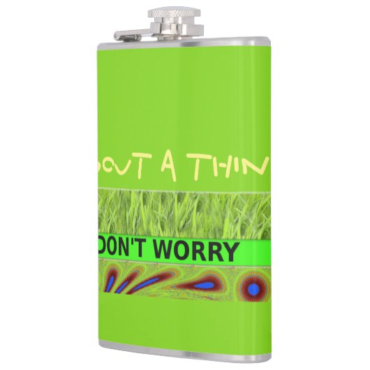 Flasques Ne vous inquiétez pas d'être heureux d'impression (Gauche)