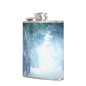 Flasques Neige d'hiver avec loups en forêt À feuillage pers (Gauche)