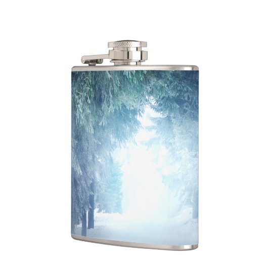 Flasques Neige d'hiver avec loups en forêt À feuillage pers (Gauche)