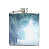 Flasques Neige d'hiver avec loups en forêt À feuillage pers (Devant)