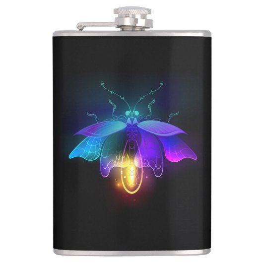 Flasques Neon Firefly sur noir (Devant)