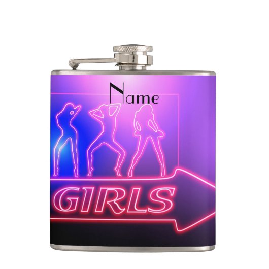 Flasques Neon Pink Girls Sign Thunder_cove (Devant)